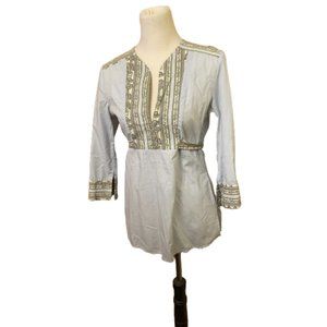 Light blue printed tunic M